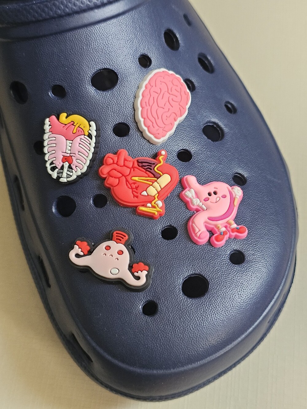 ​🫀 5-Piece Anatomy & Human Body Organ Croc Jibbitz Charm Set 🫀